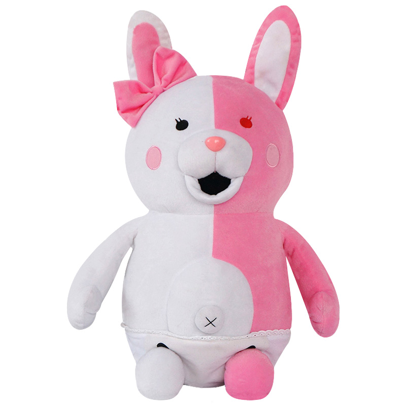 White/Pink Rabbit Monokuma Plush Anime Plush Stuffed Toy for Girls