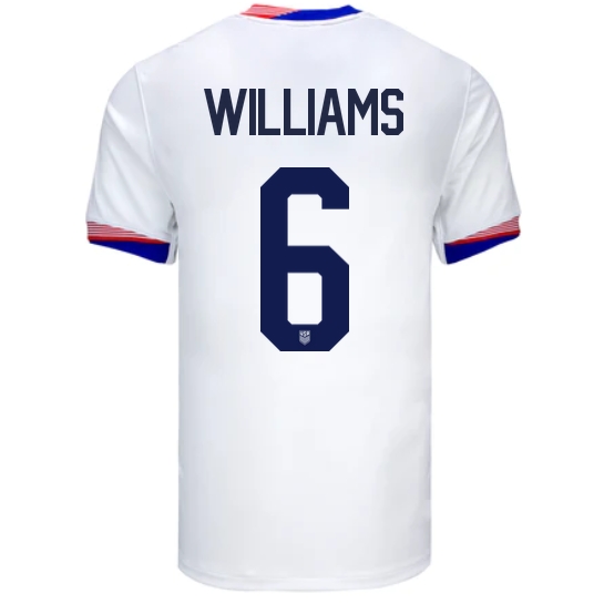 USA Lynn Williams 2024 Home Men's Stadium Soccer Jersey - Click Image to Close
