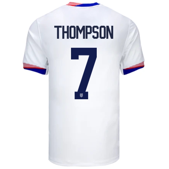 USA Alyssa Thompson 2024 Home Men's Stadium Soccer Jersey
