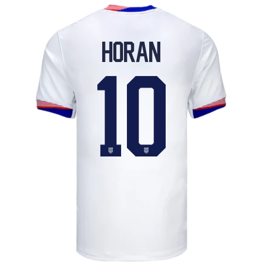 USA Lindsey Horan 2024 Home Men's Stadium Soccer Jersey