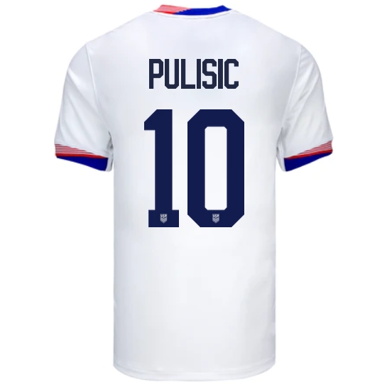 USA Christian Pulisic 2024 Home Men's Stadium Soccer Jersey - Click Image to Close