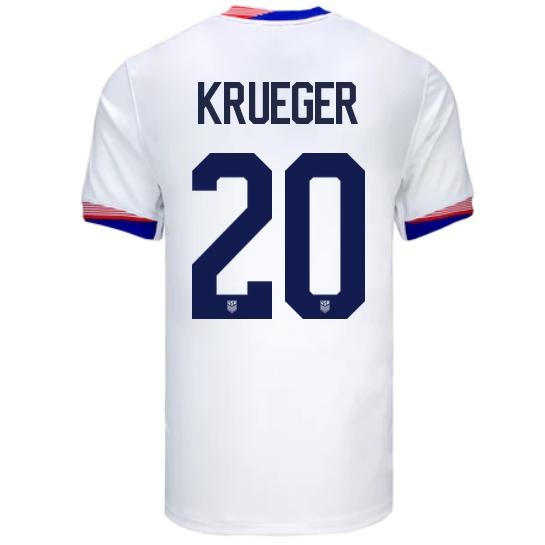 USA Casey Krueger 2024 Home Men's Stadium Soccer Jersey - Click Image to Close