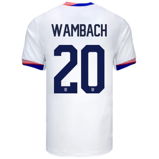 USA Abby Wambach 2024 Home Men's Stadium Soccer Jersey - Click Image to Close