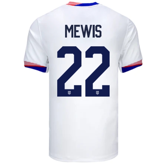 USA Kristie Mewis 2024 Home Men's Stadium Soccer Jersey - Click Image to Close