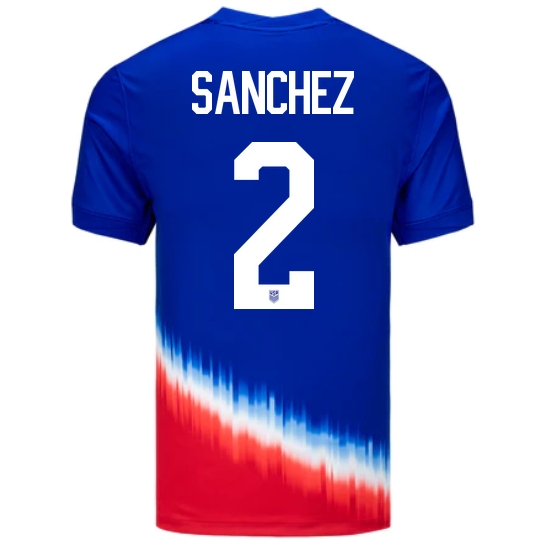 USA Ashley Sanchez 2024 Away Men's Stadium Soccer Jersey - Click Image to Close