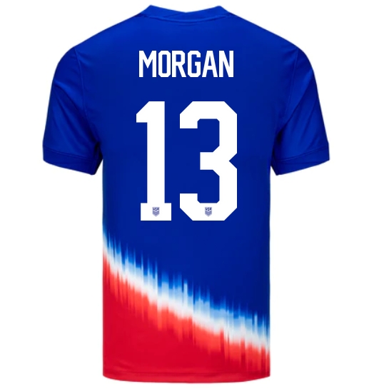 USA Alex Morgan 2024 Away Men's Stadium Soccer Jersey - Click Image to Close