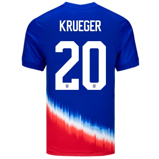 USA Casey Krueger 2024 Away Men's Stadium Soccer Jersey - Click Image to Close