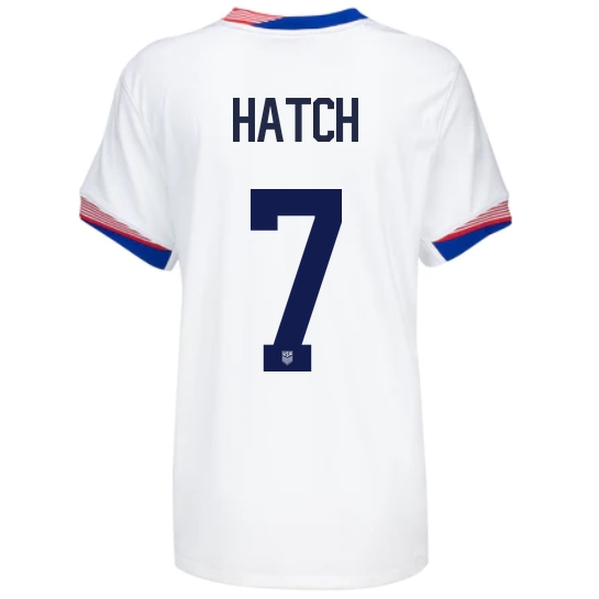 USA Ashley Hatch 2024 Home Women's Stadium Soccer Jersey