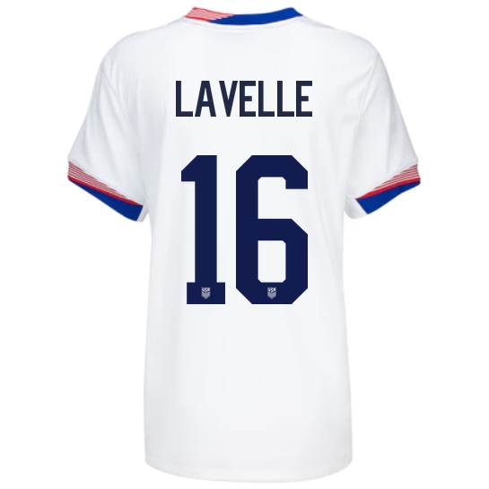 USA Rose Lavelle 2024 Home Women's Stadium Soccer Jersey - Click Image to Close