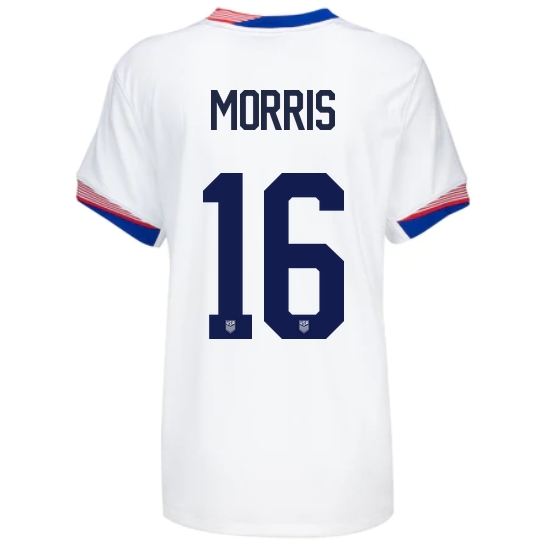 USA Jordan Morris 2024 Home Women's Stadium Soccer Jersey