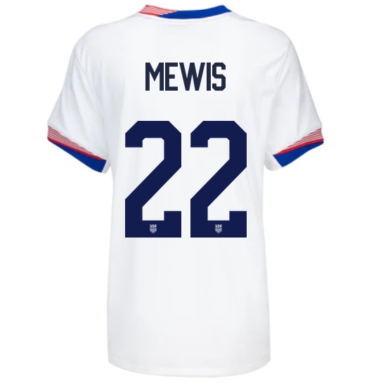 USA Kristie Mewis 2024 Home Women's Stadium Soccer Jersey - Click Image to Close