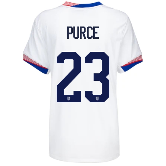 USA Margaret Purce 2024 Home Women's Stadium Soccer Jersey - Click Image to Close