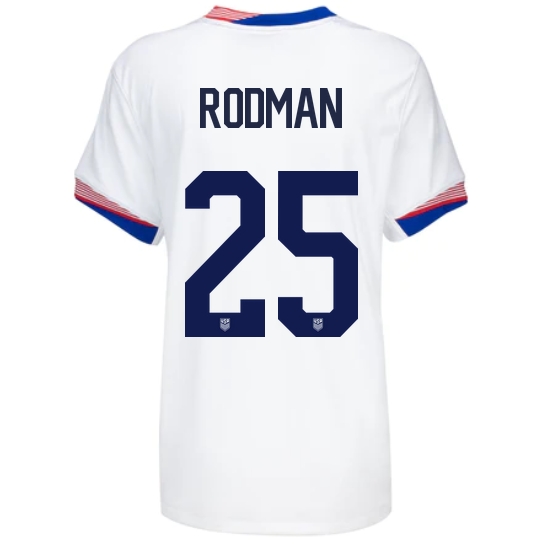 USA Trinity Rodman 2024 Home Women's Stadium Soccer Jersey