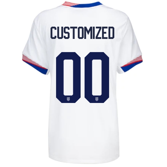 USA Customized 2024 Home Women's Stadium Soccer Jersey - Click Image to Close