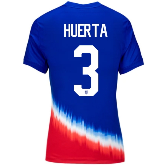 USA Sofia Huerta 2024 Away Women's Stadium Soccer Jersey - Click Image to Close
