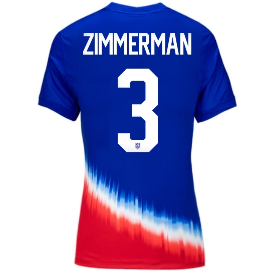USA Walker Zimmerman 2024 Away Women's Stadium Soccer Jersey - Click Image to Close
