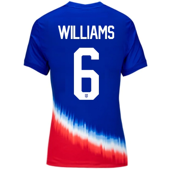 USA Lynn Williams 2024 Away Women's Stadium Soccer Jersey - Click Image to Close