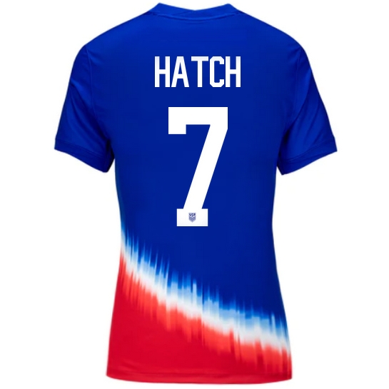 USA Ashley Hatch 2024 Away Women's Stadium Soccer Jersey