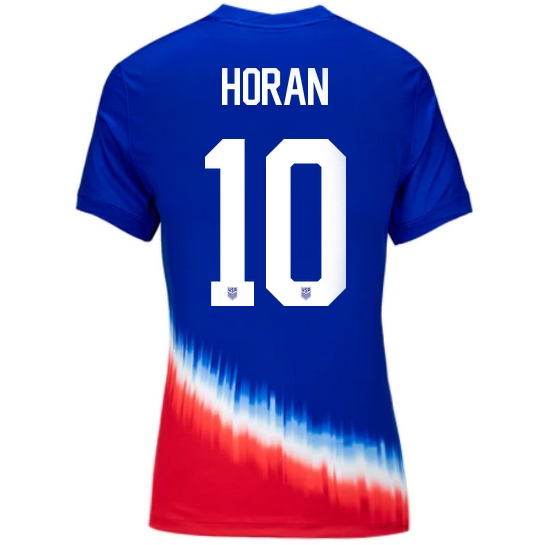 USA Lindsey Horan 2024 Away Women's Stadium Soccer Jersey - Click Image to Close