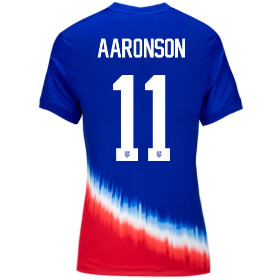 USA Brenden Aaronson 2024 Away Women's Stadium Soccer Jersey
