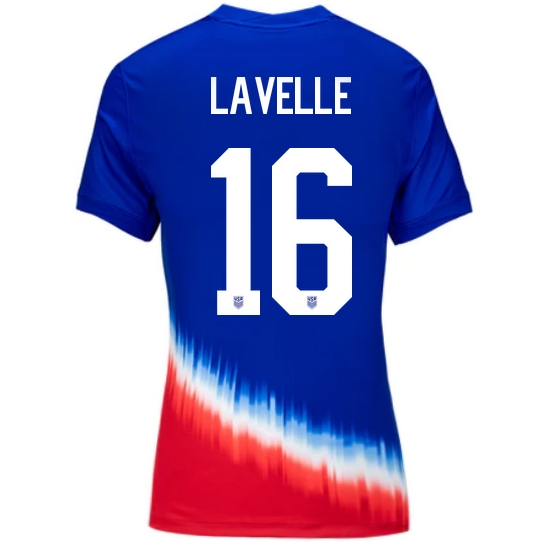 USA Rose Lavelle 2024 Away Women's Stadium Soccer Jersey - Click Image to Close