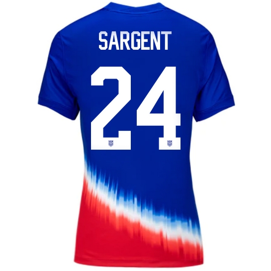 USA Josh Sargent 2024 Away Women's Stadium Soccer Jersey - Click Image to Close