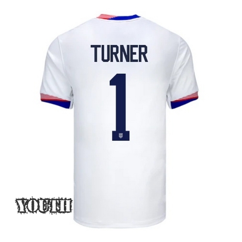 USA Matt Turner 2024 Home Youth Stadium Soccer Jersey