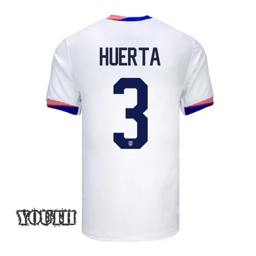 USA Sofia Huerta 2024 Home Youth Stadium Soccer Jersey