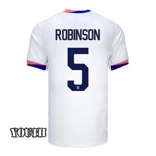 USA Antonee Robinson 2024 Home Youth Stadium Soccer Jersey