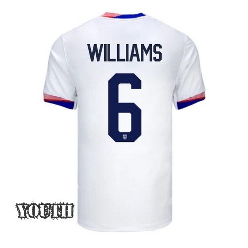 USA Lynn Williams 2024 Home Youth Stadium Soccer Jersey - Click Image to Close