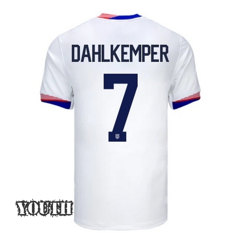 USA Abby Dahlkemper 2024 Home Youth Stadium Soccer Jersey