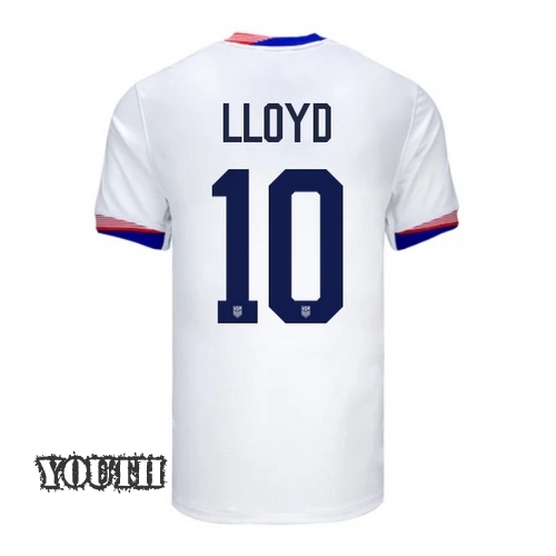 USA Carli Lloyd 2024 Home Youth Stadium Soccer Jersey