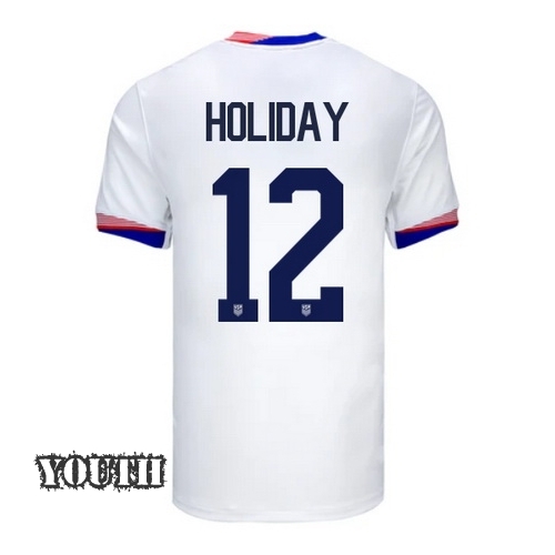 USA Lauren Holiday 2024 Home Youth Stadium Soccer Jersey
