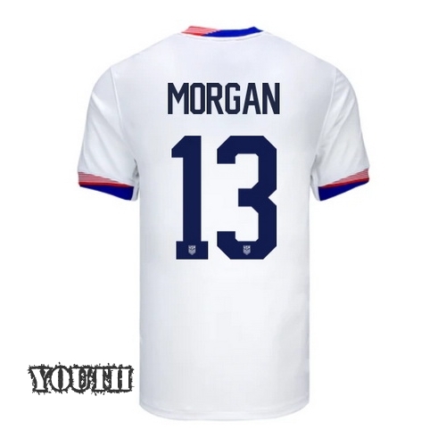 USA Alex Morgan 2024 Home Youth Stadium Soccer Jersey - Click Image to Close