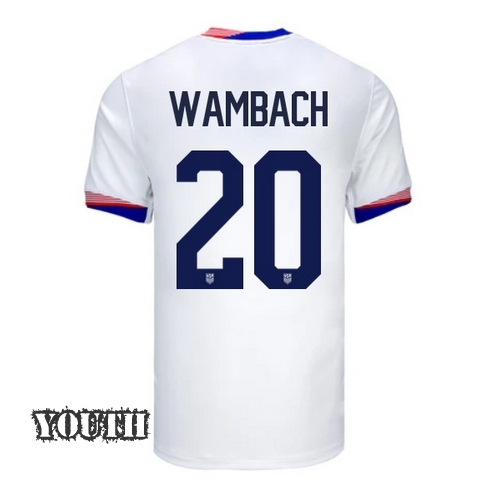 USA Abby Wambach 2024 Home Youth Stadium Soccer Jersey