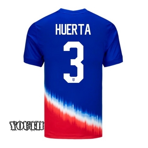 USA Sofia Huerta 2024 Away Youth Stadium Soccer Jersey