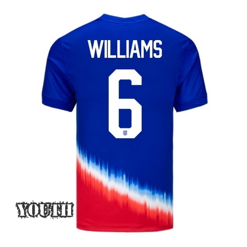 USA Lynn Williams 2024 Away Youth Stadium Soccer Jersey