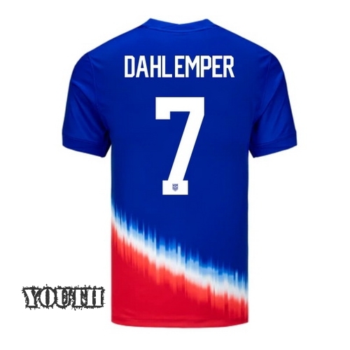USA Abby Dahlkemper 2024 Away Youth Stadium Soccer Jersey - Click Image to Close
