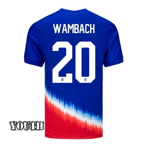 USA Abby Wambach 2024 Away Youth Stadium Soccer Jersey