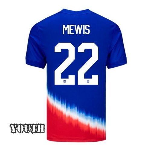 USA Kristie Mewis 2024 Away Youth Stadium Soccer Jersey - Click Image to Close