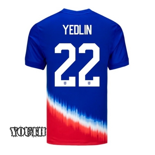 USA DeAndre Yedlin 2024 Away Youth Stadium Soccer Jersey - Click Image to Close