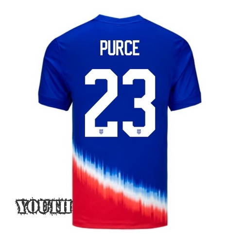 USA Margaret Purce 2024 Away Youth Stadium Soccer Jersey