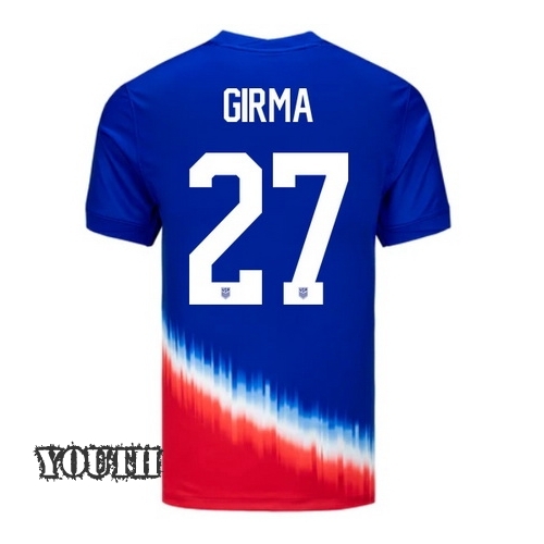 USA Naomi Girma 2024 Away Youth Stadium Soccer Jersey - Click Image to Close