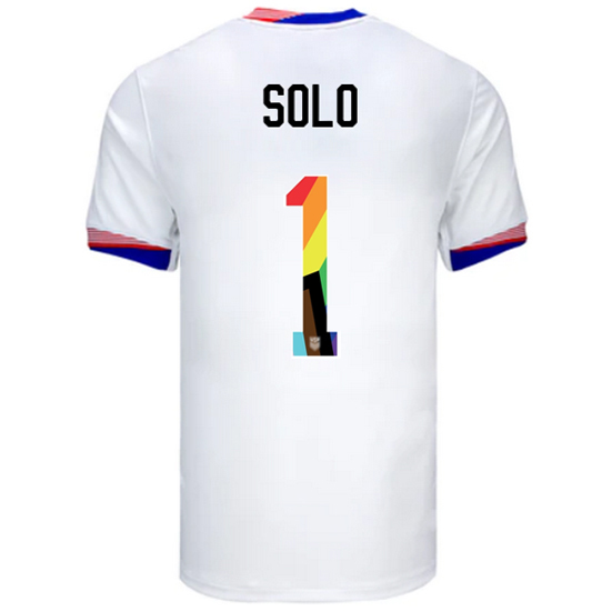 USA 2024/25 Hope Solo Home Pride Men's Soccer Jersey