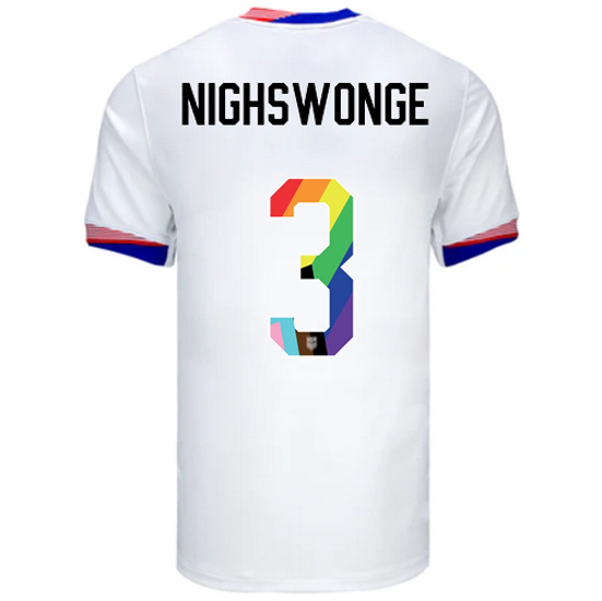 USA 2024/25 Jenna Nighswonger Home Pride Men's Soccer Jersey