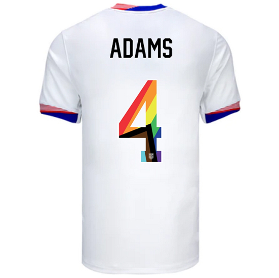 USA 2024/25 Tyler Adams Home Pride Men's Soccer Jersey
