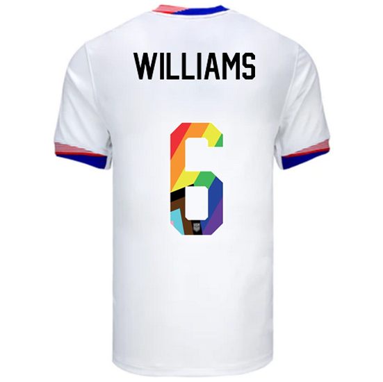 USA 2024/25 Lynn Williams Home Pride Men's Soccer Jersey