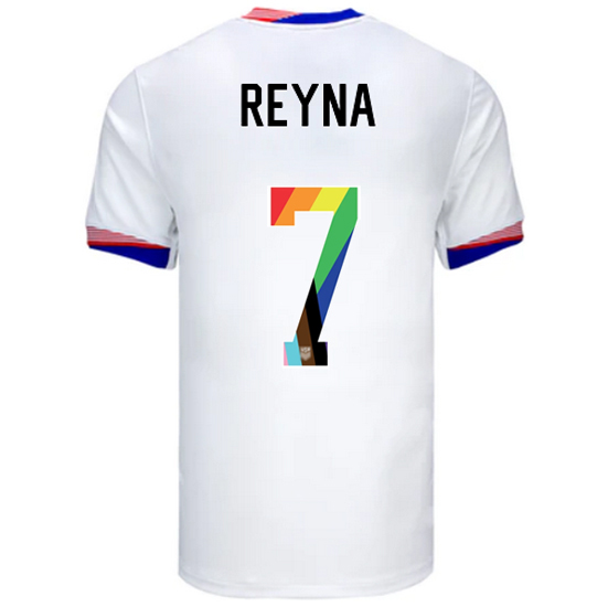 USA 2024/25 Giovanni Reyna Home Pride Men's Soccer Jersey