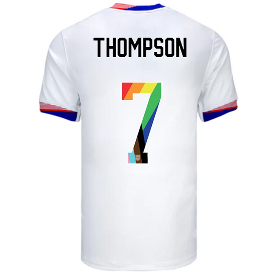 USA 2024/25 Alyssa Thompson Home Pride Men's Soccer Jersey