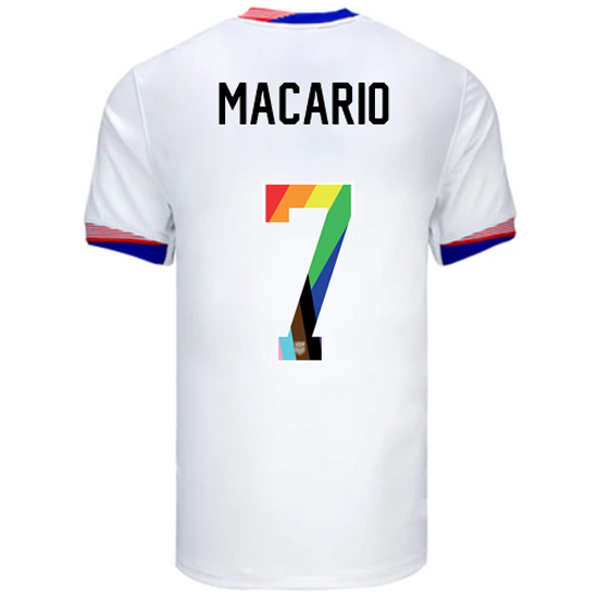 USA 2024/25 Catarina Macario Home Pride Men's Soccer Jersey